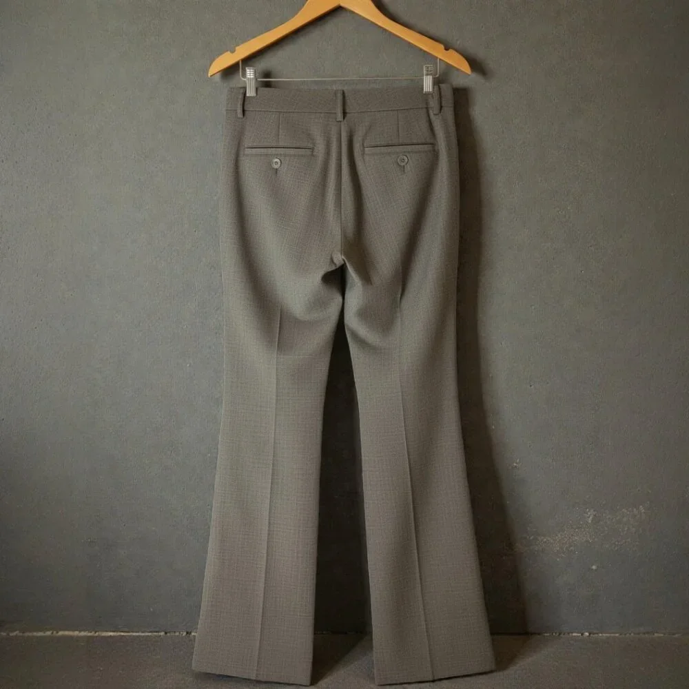 Express Design Studio Gray Dress Pants Women’s 2R – Linen Blend, Flat Front - Picture 6 of 10
